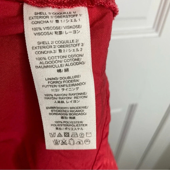 Free People Birds Of A Feather Coral Red Embroidered Sleveless Mini Dres… - Picture 15 of 16